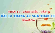 Bài 13 trang 42 SGK Toán 11 tập 1 Cánh Diều